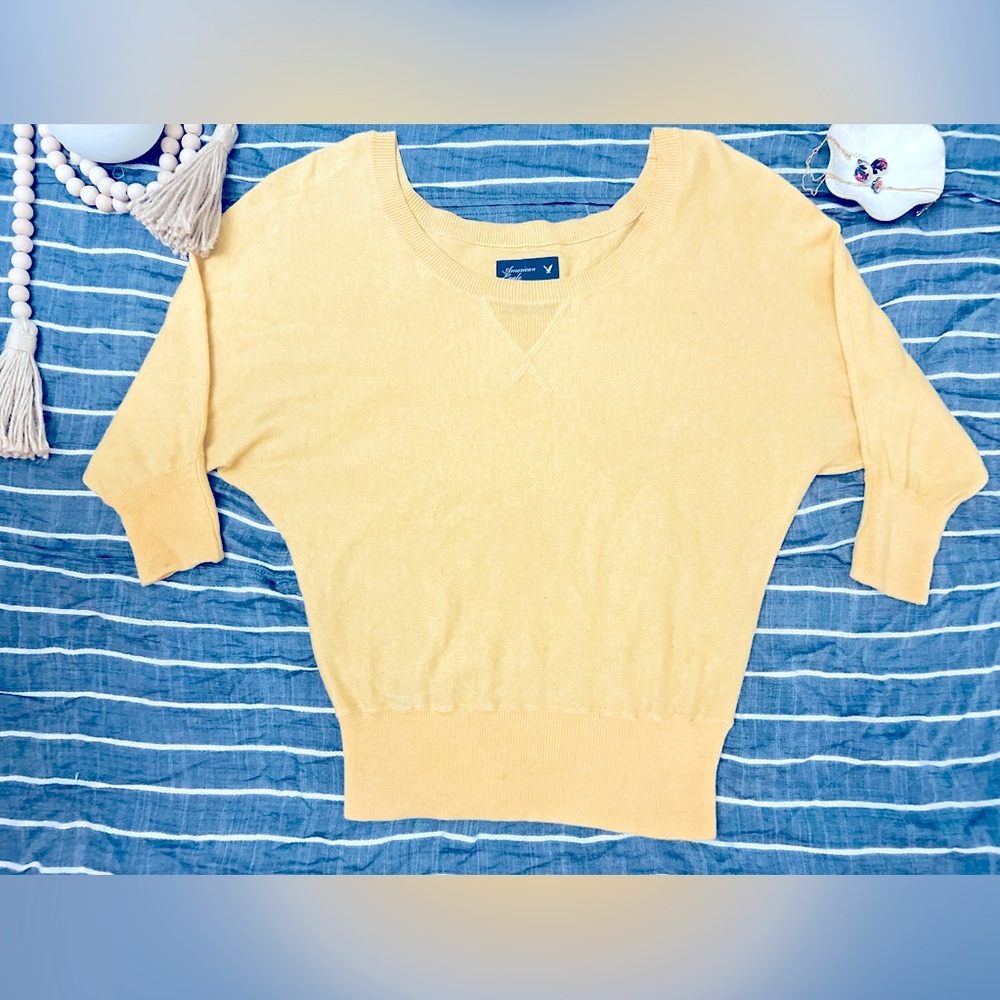American Eagle soft scoop neck (or off the shoulder) sweater